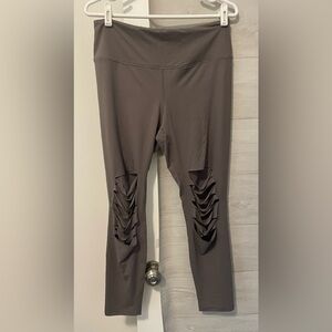 Rae Mode- Gray Women's Leggings with Cut-Out Design BRAND NEW